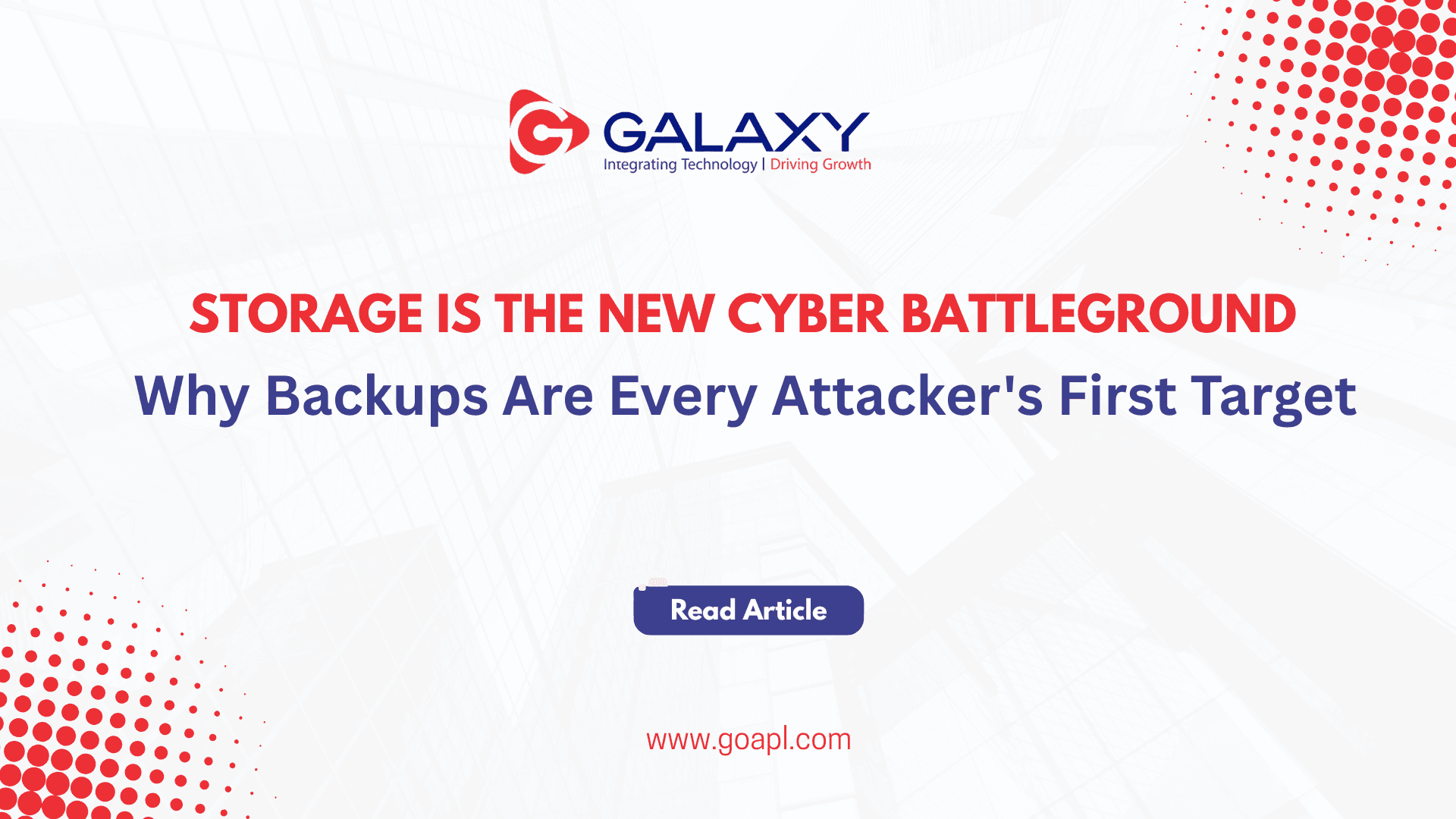 The Silent Breach: Why Attackers Hit Your Storage Before You Even Know You're Under Attack