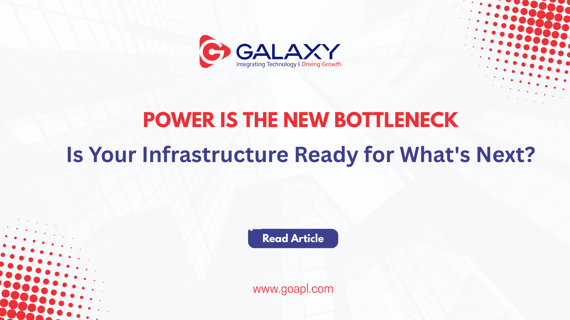 Forget Bandwidth. Your Next Infrastructure Bottleneck Is Electricity