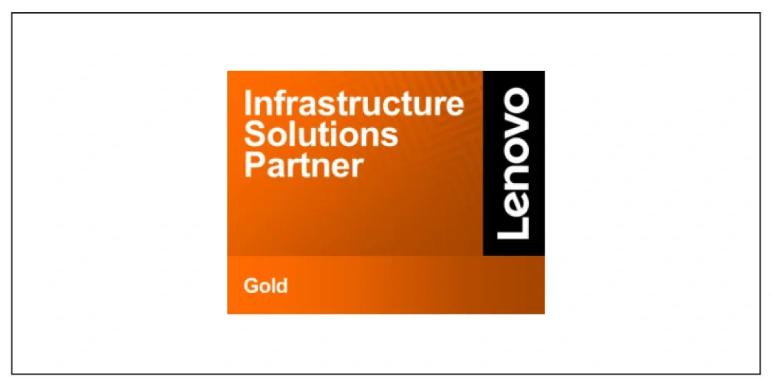 Lenovo Infrastructure Solutions Partner Gold badge displayed prominently.