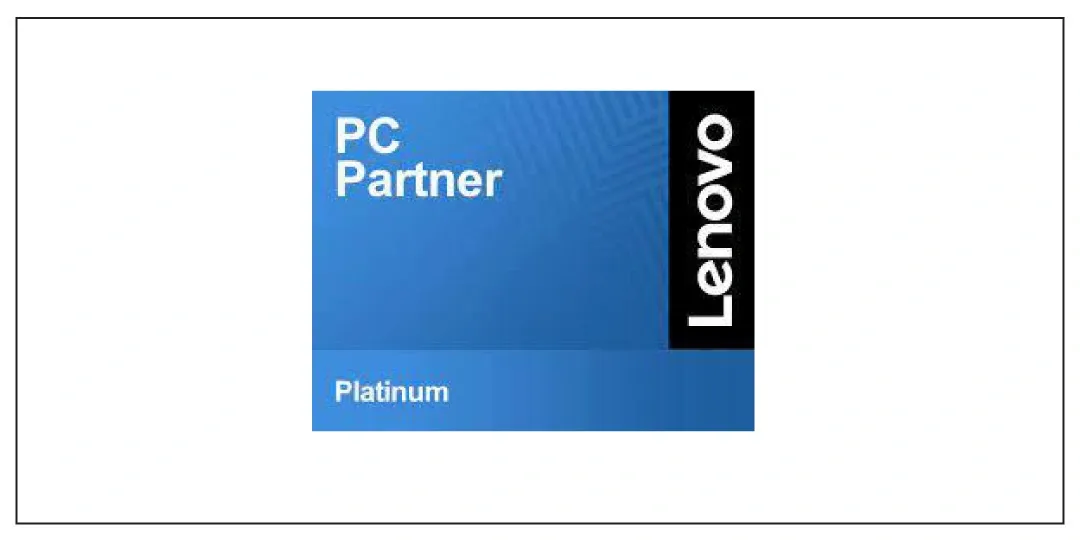 Lenovo PC Partner Platinum badge, signifying a high level of partnership.