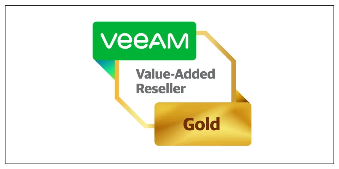 Veeam Value-Added Reseller Gold badge displayed on a white background.